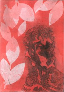 Elenco II, 2015 (mono-impressão sobre papel) de Stephen Dow
