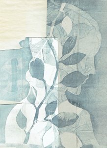 La Foret II, 2016 (mono-impressão e colagem) de Stephen Dow