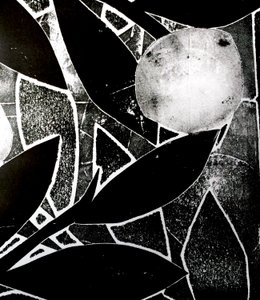 Árvore da Lua, 2016 (colagem monoprint) de Stephen Dow