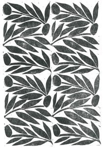 Ramos de oliveira, 2015 (linoleogravura sobre papel) de Stephen Dow