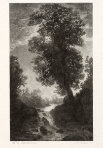 Uma cachoeira ao luar, 1887. de Stephen Greeley Putnam