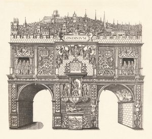 Arco do Triunfo Erigido em Honra da Entrada do Rei Jamess e Passagem por Londres, 1604, de Stephen Harrison