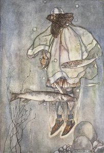Fergus desce ao lago, ilustração de 