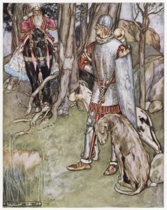 Ilustração para Siegfried the Dragon-Slayer (cor litho) de Stephen Reid