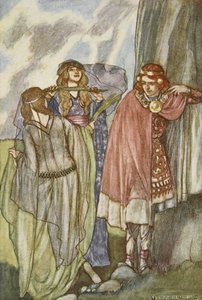 The Fairy Swan-maidens, ilustração de 