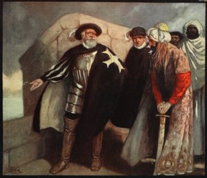 Os Cavaleiros da Cruz Branca no Forte de Santo Angelo, ilustração de 