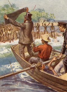 Ilustração da vida do bispo Patteson (litografia a cores)