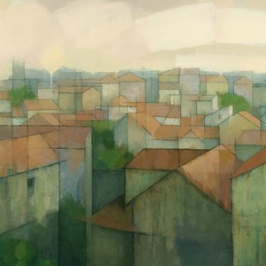 Telhados geométricos da cidade de Steve Mitchell