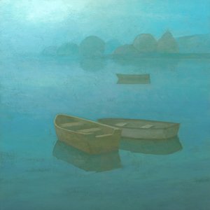 Barcos do Lago Misty Blue de Steve Mitchell