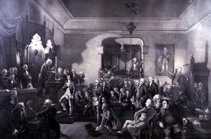 A Inauguração de Robert Burns (1759-96) como Poeta Laureado no Lodge, Canongate, Edimburgo de Stewart Watson