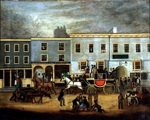 The Kings Arms, Kendal (óleo sobre painel) de Stirzacker Stirzacker