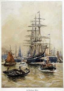 O porto de Hamburgo, deb. Século XX