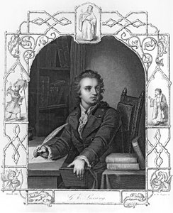 Gotthold Ephraim Lessing (1729-1781) gravado por Albert Henry Payne (1812-1902) de Storck