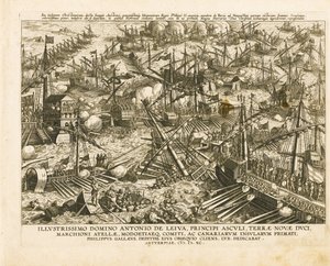 A Batalha de Lepanto em 7 de outubro de 1571, ca 1578