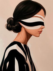 Mulher elegante com os olhos vendados de Studio Palette