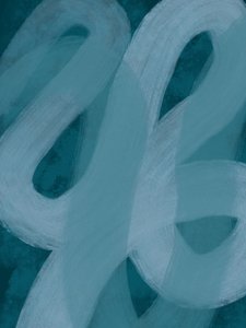 Abstrato em azul-petróleo fluido de Studio Palette