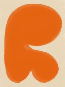 Forma abstrata em laranja suave de Studio Palette