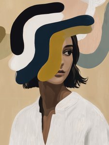 Olhar abstraído e pensativo de Studio Palette