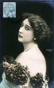 O belo Otero com as loucuras de Bergères, cartão postal do início do século XX. (foto) de Studio Reutlinger