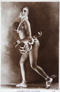Arte. Entretenimento. Josephine Baker no Folies Bergeres, Paris. Foto de Walery, França, c.1925-30 (foto)