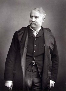 Sir William Schwenck Gilbert (1836-1911), dramaturgo, fotografia de retrato (p/b foto)
