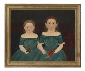Mary e Elizabeth Hathaway, c.1849 (óleo sobre tela) de Sturtevant J. Hamblin