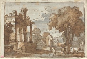 Paisagem de Style of Claude Lorrain
