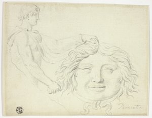 Perseu e a cabeça da górgona de Style of Jacques Louis David