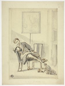 O desportista cansado de Style of William Hogarth