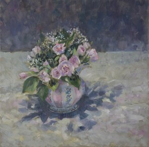 Rosas no jarro de stripey, 2013,