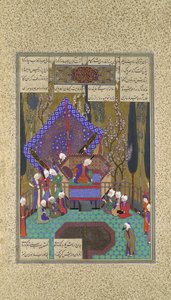 Zal Consulta os Magos, Fólio 73v do Livro dos Reis Shahnama..., ca.1530-35 de Sultan Muhammad