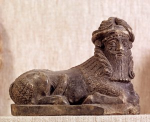 Antiquite oriental: bull Pie androcephale. Bronze e estatueta prateada. Período Sumério. Da Suméria. Paris, Museu do Louvre.
