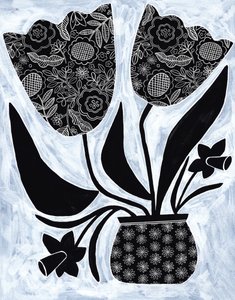 Flores folclóricas com padrões de Susan Black