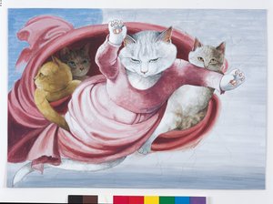 Ilustração de Cats Galore! Um Compêndio de Gatos Cultivados (pub. 2015) de Susan Herbert