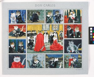 Ilustração de Cats Galore! Um Compêndio de Gatos Cultivados (pub. 2015) de Susan Herbert
