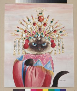 Ilustração de Cats Galore! Um Compêndio de Gatos Cultivados (pub. 2015) de Susan Herbert