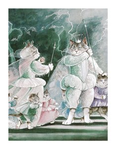 Ilustração de Shakespeare Cats: Livro de cartazes (pub. 2016) de Susan Herbert