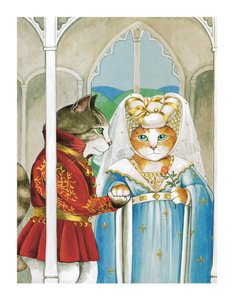 Ilustração de Shakespeare Cats: Livro de cartazes (pub. 2016) de Susan Herbert