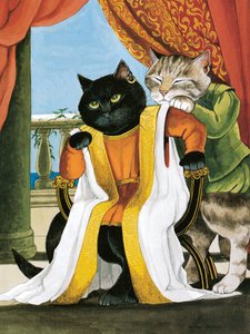 Ilustração de Shakespeare Cats: Livro de cartazes (pub. 2016) de Susan Herbert