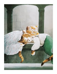 Ilustração de Shakespeare Cats: Livro de cartazes (pub. 2016) de Susan Herbert