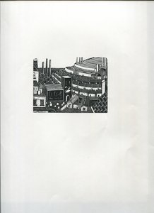 Chaminés (gravura em madeira) de Suzanne Cooper