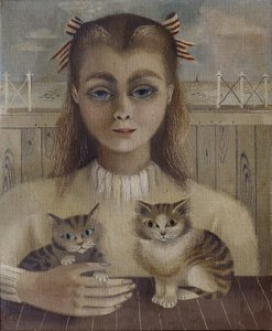 A Rapariga Gato (óleo sobre tela)