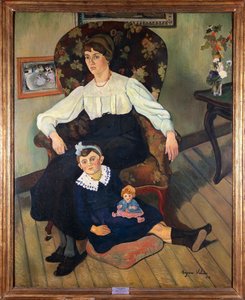 França, Lyon, Retrato pintado da sobrinha de Suzanne Valadon