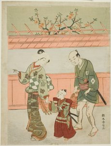Um passeio de primavera de Suzuki Harunobu