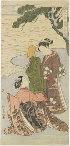 Luar de outono de Matsukaze, c. 1767 de Suzuki Harunobu