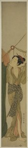 Pendurar um mosquiteiro de Suzuki Harunobu