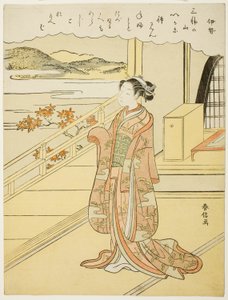 Ise, de uma série sem título de Trinta e seis poetas imortais de Suzuki Harunobu