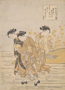 Jewel River em Ide Ide no Tamagawa, ca. 1768., c. 1768. de Suzuki Harunobu