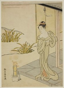 Summer, da série "Novas Versões de Flores das Quatro Estações (Shinpan furyu shiki no hana)" de Suzuki Harunobu