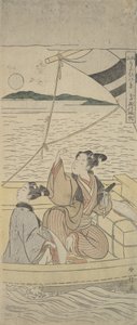 Takasago é r livro r, não é? 1760. , mosquito. 1760. de Suzuki Harunobu